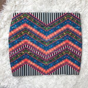 NEW Lulu's Tribal Stripe Bandage Mini Skirt